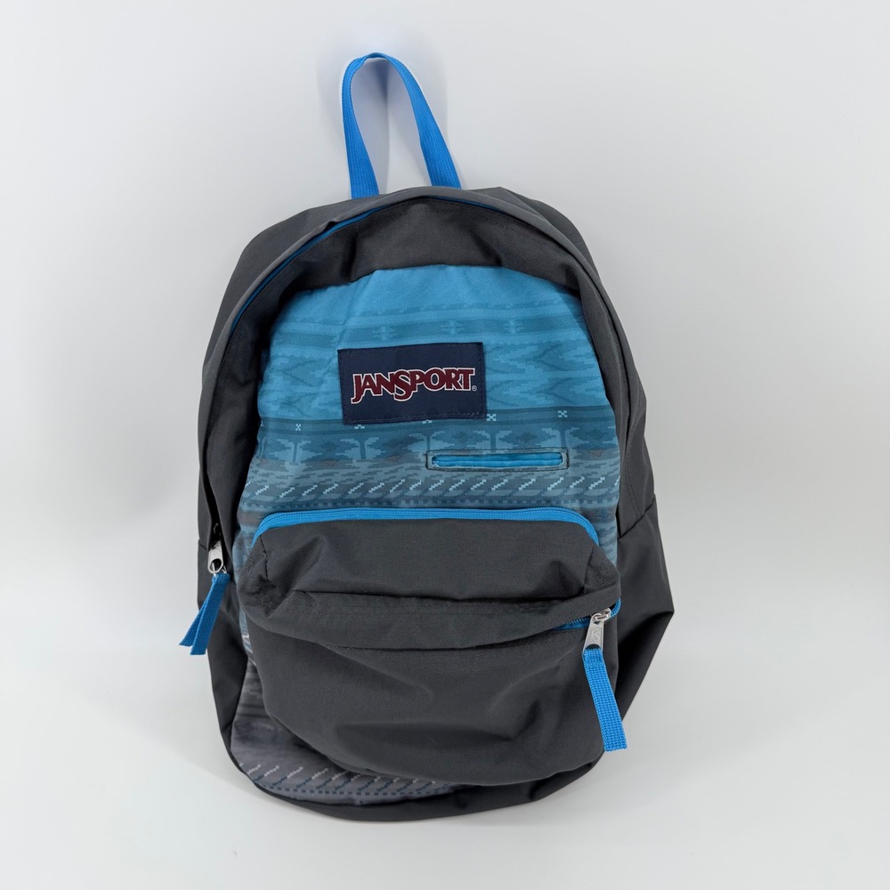 JanSport Digibreak Backpack Blue Digi Stripe Fade Laptop School Bag JS00T50F